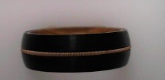 Black Tungsen with Brass Guitar String/Whiskey Barrell