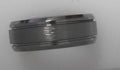 Tungsten Polished Beveled Edges Meteorite look Center 8mm Sz 10