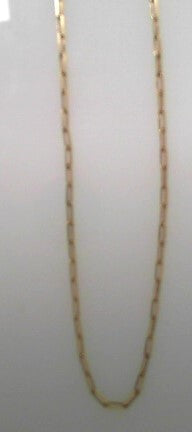 1.8mm gold plated paper clip chain