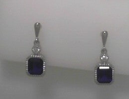 SS Lab Grown Sapphire1.82ctw Earring