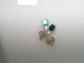 Simulated Emerald/Diamond Earrings
