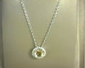 Lafonn Simulated Diamonds/Citrine Pendant Sterling Silver