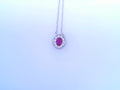 Lafonn Lab Grown Ruby and Simulated Diamond Necklace .51ctw 20"