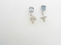 Blue Lafonn Aquamarin birthstone dangle earrings