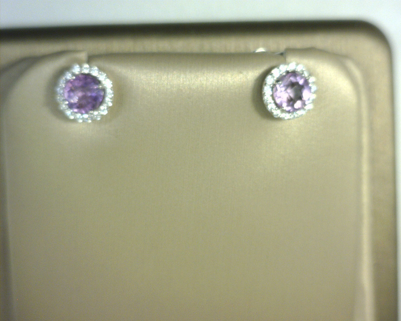 Lafonn Simulated Diamond/Amethyst Earrings .34ctw Sterling Silver