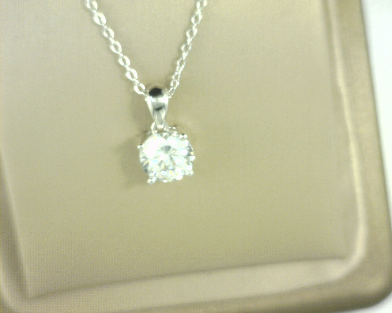 Lafonn Sterling Silver Simulated Diamond 1.75 ctw Solitaire Pendant