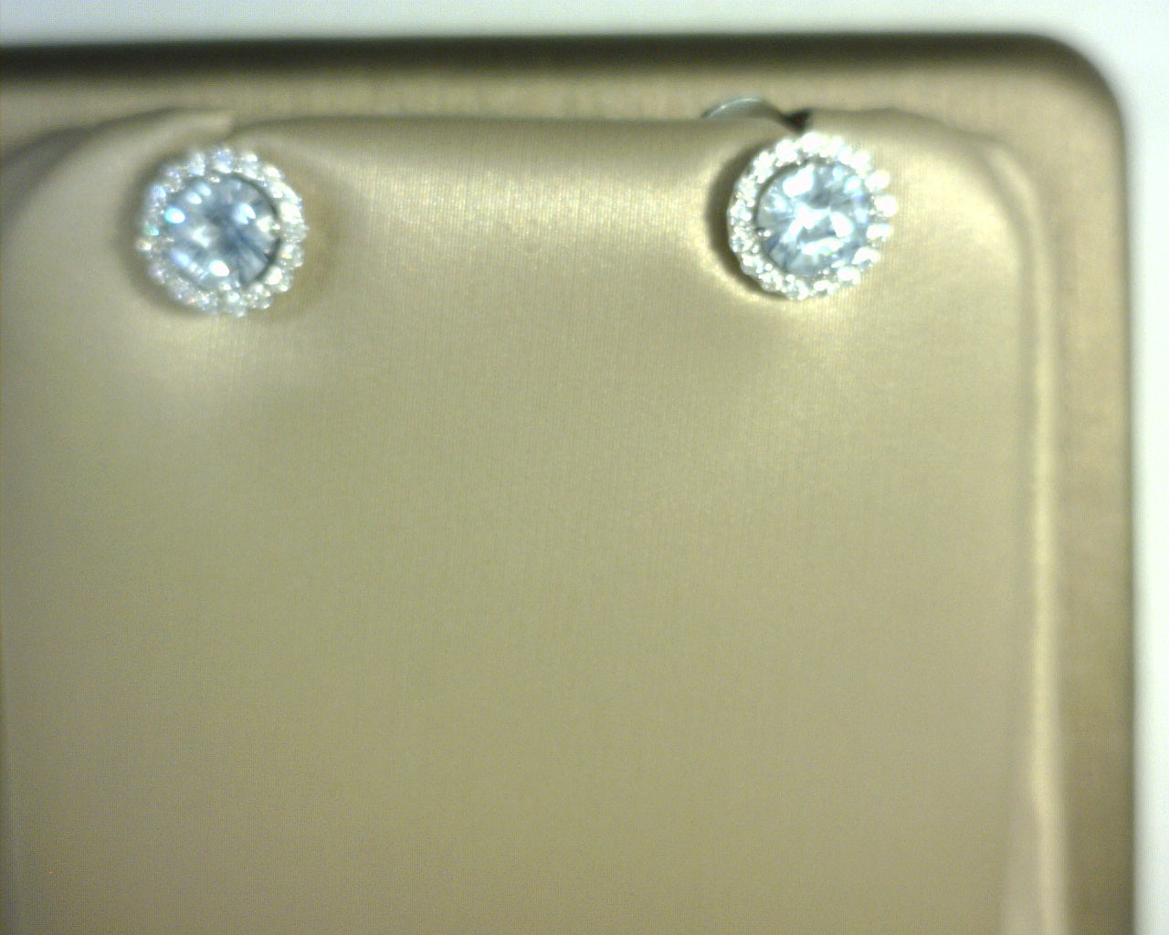 Lafonn Simulated Diamonds/Aquamarine Earrings Sterling Silver
