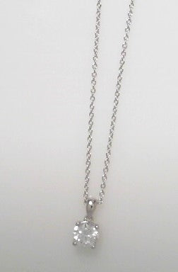 SS 1.25 Four Prong Solitaire Necklace