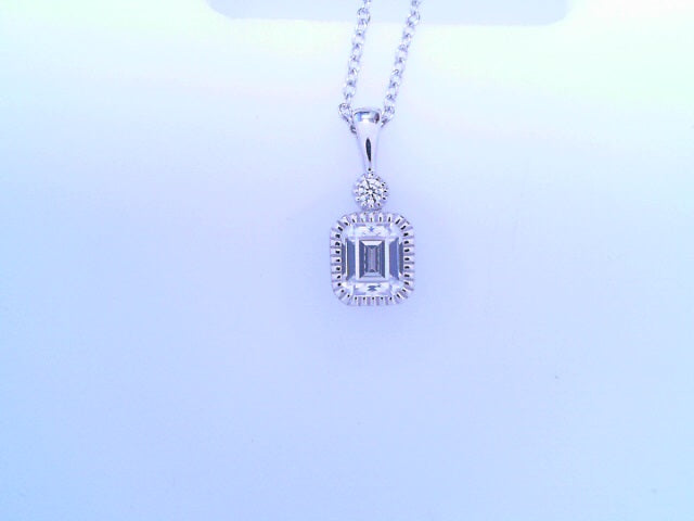 SS .91ctw Simulated Diamond Necklace