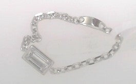 .2 ctwEmerald Cut Bezel Chain Ring Sz 7