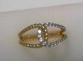 Two Tone .34 ctw Split Cable Ring Size 7