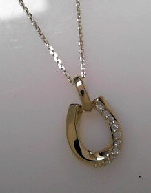 14k Diamond &amp; Ceramic Pendant 1/12ctw Reversible