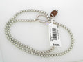 Football metal strand rhodium necklace