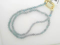emery beaded gold blue necklace
