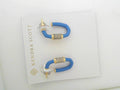emery enamel hoop blue earrings