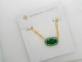 elisa enamel gold green necklace