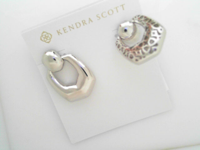 Kaitlin hoop earrings rhodium