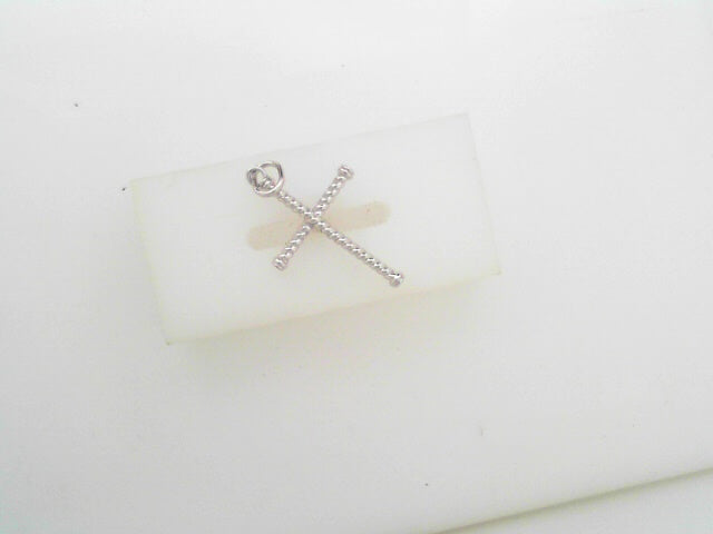 sterling Silver Twisted Rope Cross Pendant