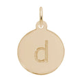 Petite Initial Disc - Lower Case Block d