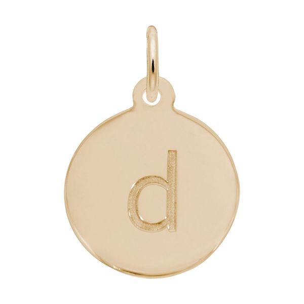 Petite Initial Disc - Lower Case Block d