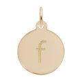 Petite Initial Disc - Lower Case Block f