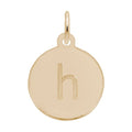 Petite Initial Disc - Lower Case Block h