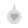 Petite Initial Disc - Heart