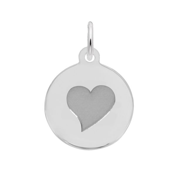 Petite Initial Disc - Heart