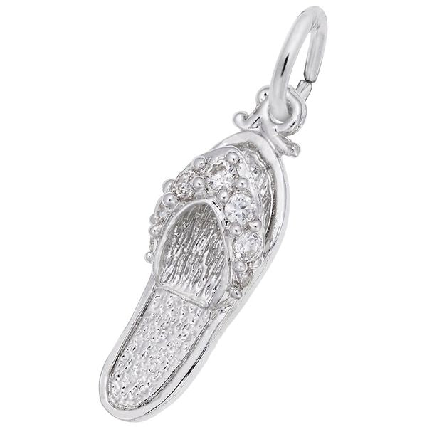 SANDAL- SYN WHITE CZ