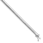 Leslie's 14K White Gold 4mm Domed 7 inch Omega Bracelet