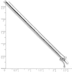 Leslie's 14K White Gold 4mm Domed 7 inch Omega Bracelet - Image 4