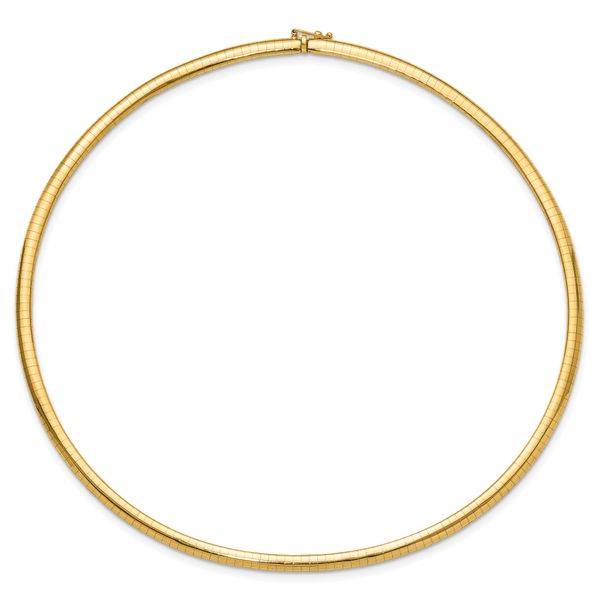 Leslie's 14K 4mm Domed Omega Necklace - Image 3