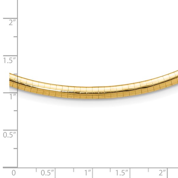 Leslie's 14K 4mm Domed Omega Necklace - Image 4