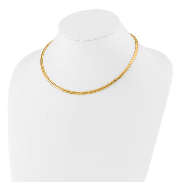 Leslie's 14K 4mm Domed Omega Necklace - Image 2