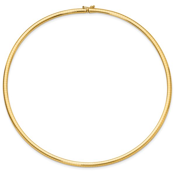 Leslie's 14K 4mm Domed Omega Necklace - Image 3