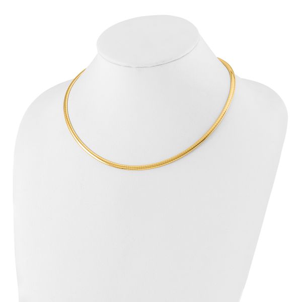 Leslie's 14K 4mm Domed Omega Necklace - Image 2