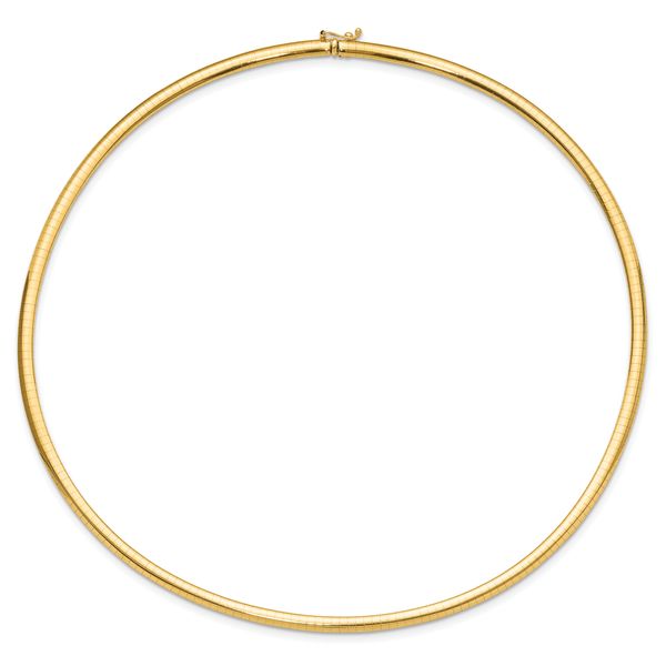 Leslie's 14K 4mm Domed Omega Necklace - Image 3