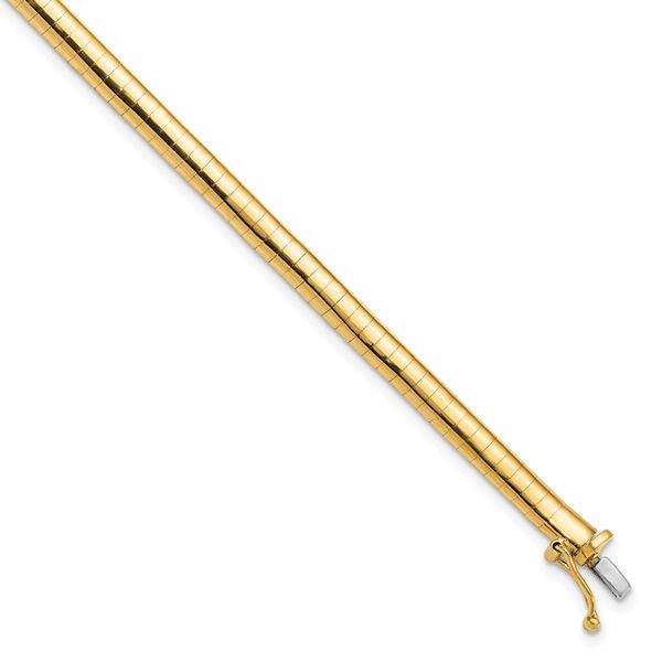 Leslie's 14K 4mm Domed 7 inch Omega Bracelet