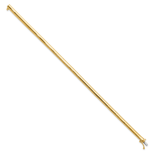 Leslie's 14K 4mm Domed 7 inch Omega Bracelet - Image 2