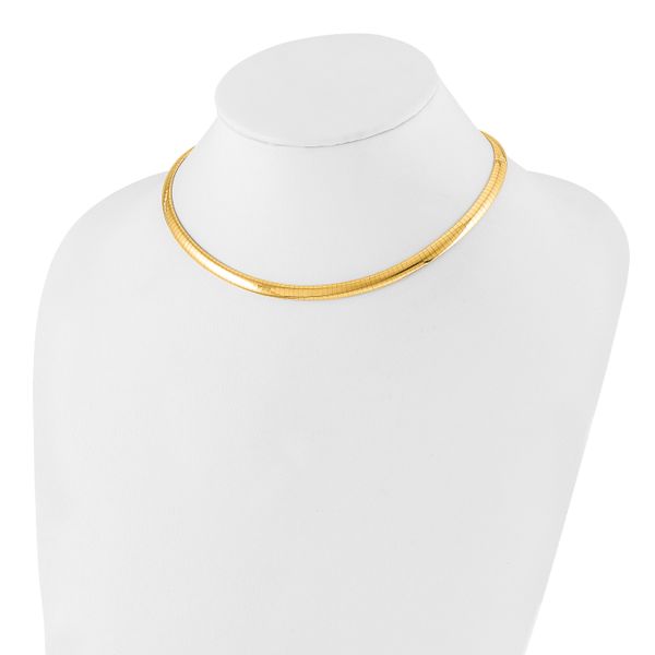 Leslie's 14K 6mm Domed Omega Necklace - Image 2