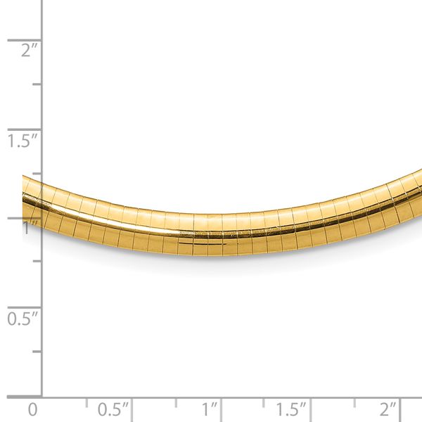 Leslie's 14K 6mm Domed Omega Necklace - Image 4