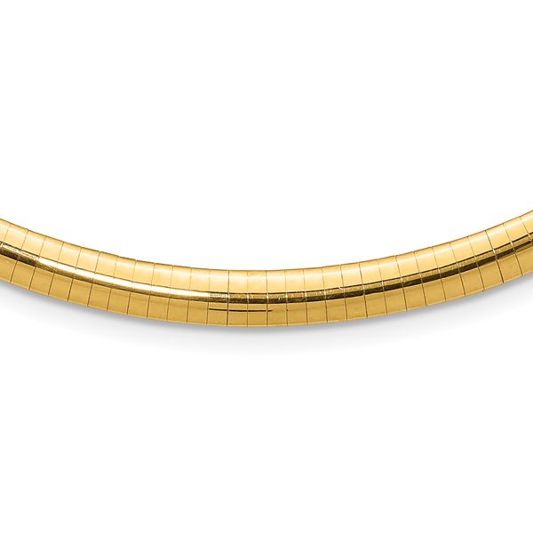 Leslie's 14K 6mm Domed Omega Necklace
