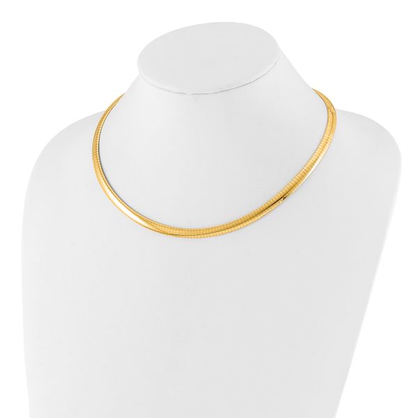 Leslie's 14K 6mm Domed Omega Necklace - Image 2
