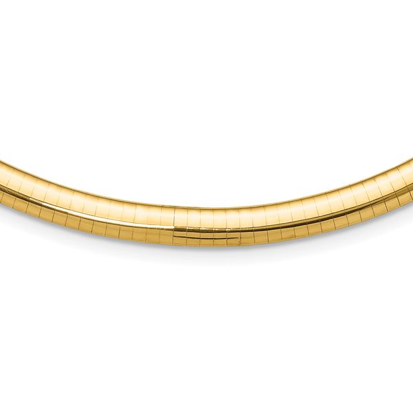 Leslie's 14K 6mm Lightweight Domed Omega Necklace