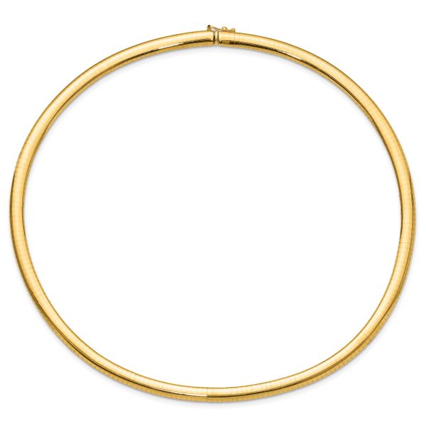 Leslie's 14K 6mm Lightweight Domed Omega Necklace - Image 3