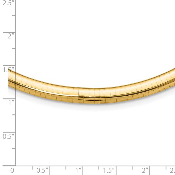 Leslie's 14K 6mm Lightweight Domed Omega Necklace - Image 4