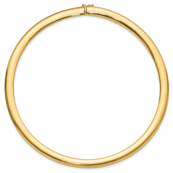 Leslie's 14K 8mm Lightweight Domed Omega Necklace - Image 3