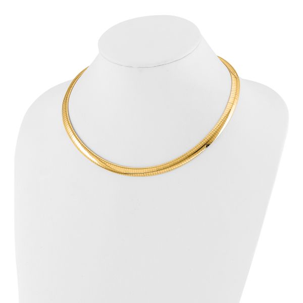 Leslie's 14K 8mm Lightweight Domed Omega Necklace - Image 2