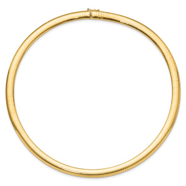 Leslie's 14K 8mm Lightweight Domed Omega Necklace - Image 3