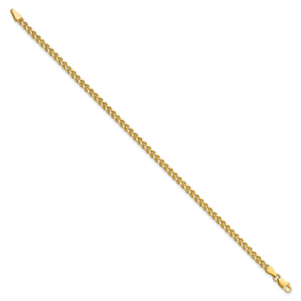 Leslie's 10K 3.0mm Wide Diamond-Cut Double Rope Bracelet - Image 2
